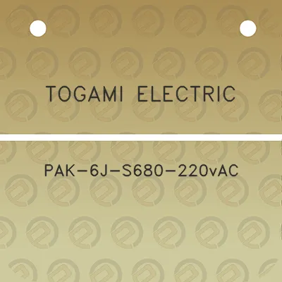 togami-electric-pak-6j-s680-220vac