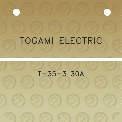 togami-electric-t-35-3-30a