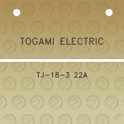 togami-electric-tj-18-3-22a