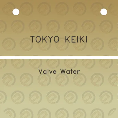 tokyo-keiki-valve-water