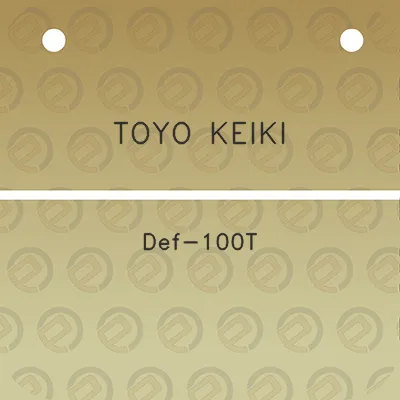 toyo-keiki-def-100t