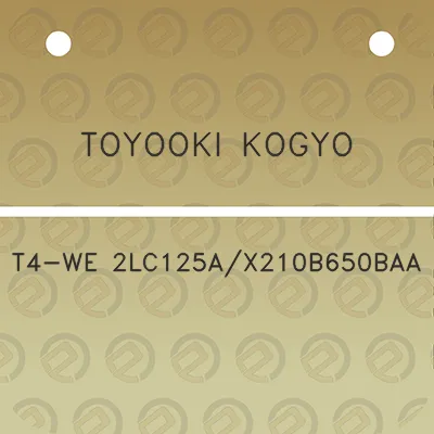 toyooki-kogyo-t4-we-2lc125ax210b650baa