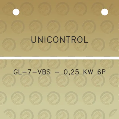 unicontrol-gl-7-vbs-025-kw-6p