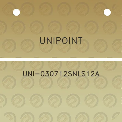 unipoint-uni-030712snls12a