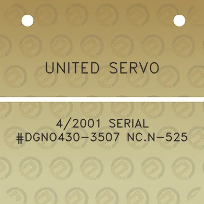 united-servo-42001-serial-dgno430-3507-ncn-525