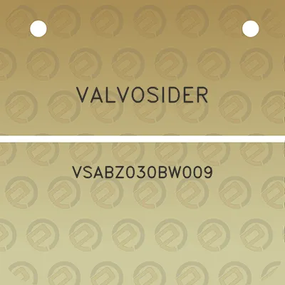 valvosider-vsabz030bw009