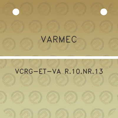 varmec-vcrg-et-va-r10nr13