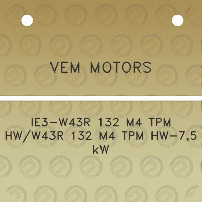 vem-motors-ie3-w43r-132-m4-tpm-hww43r-132-m4-tpm-hw-75-kw