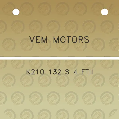 vem-motors-k21o-132-s-4-ftii