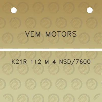 vem-motors-k21r-112-m-4-nsd7600