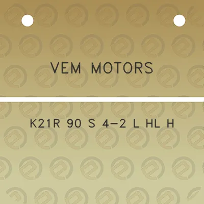 vem-motors-k21r-90-s-4-2-l-hl-h