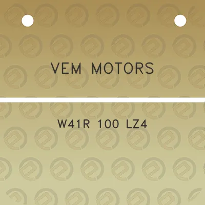 vem-motors-w41r-100-lz4