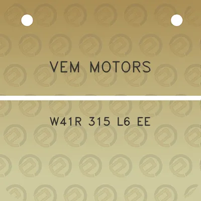 vem-motors-w41r-315-l6-ee