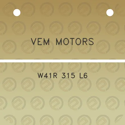 vem-motors-w41r-315-l6