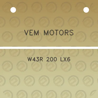 vem-motors-w43r-200-lx6