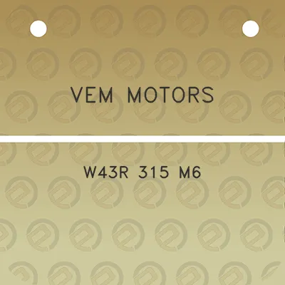 vem-motors-w43r-315-m6