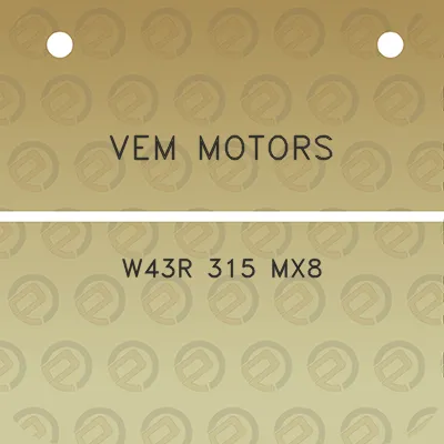 vem-motors-w43r-315-mx8