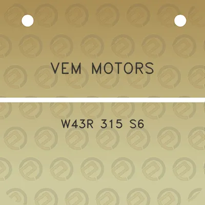 vem-motors-w43r-315-s6