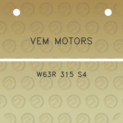 vem-motors-w63r-315-s4