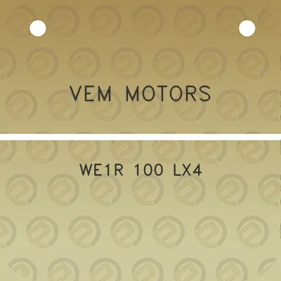 vem-motors-we1r-100-lx4