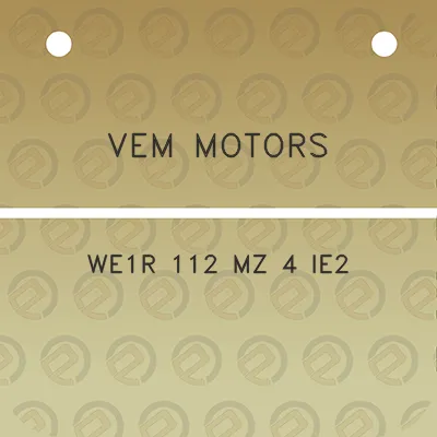 vem-motors-we1r-112-mz-4-ie2