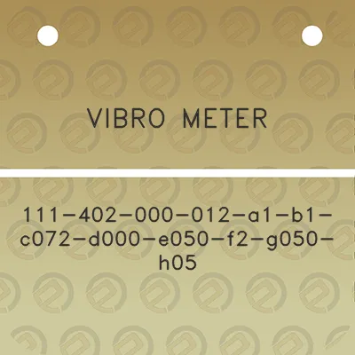 vibro-meter-111-402-000-012-a1-b1-c072-d000-e050-f2-g050-h05