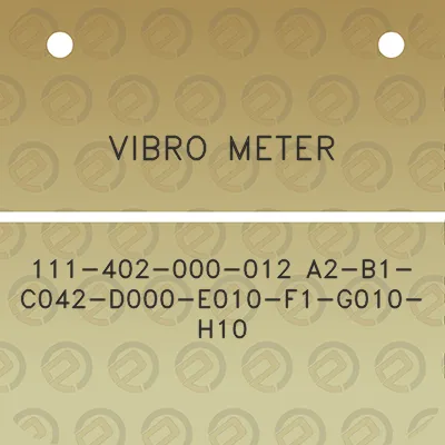 vibro-meter-111-402-000-012-a2-b1-c042-d000-e010-f1-g010-h10