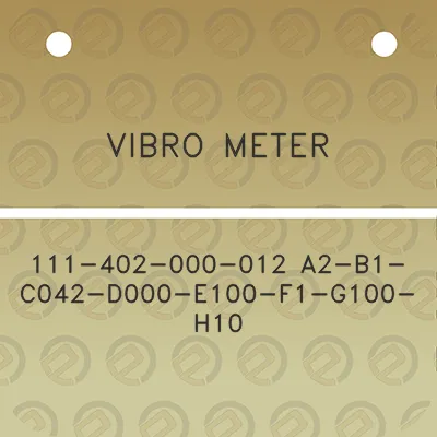 vibro-meter-111-402-000-012-a2-b1-c042-d000-e100-f1-g100-h10