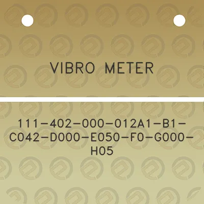 vibro-meter-111-402-000-012a1-b1-c042-d000-e050-f0-g000-h05