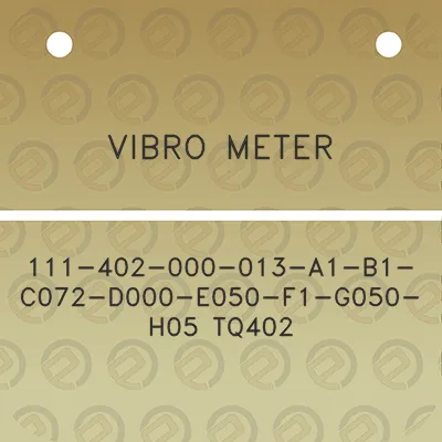 vibro-meter-111-402-000-013-a1-b1-c072-d000-e050-f1-g050-h05-tq402