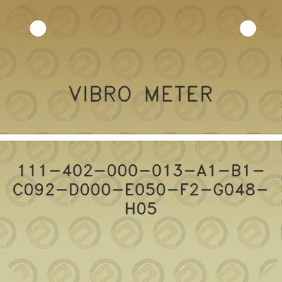 vibro-meter-111-402-000-013-a1-b1-c092-d000-e050-f2-g048-h05