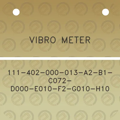 vibro-meter-111-402-000-013-a2-b1-c072-d000-e010-f2-g010-h10