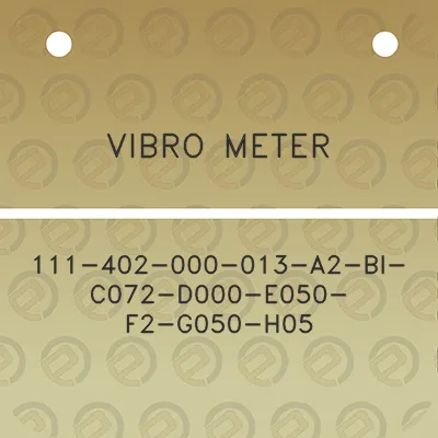 vibro-meter-111-402-000-013-a2-bi-c072-d000-e050-f2-g050-h05