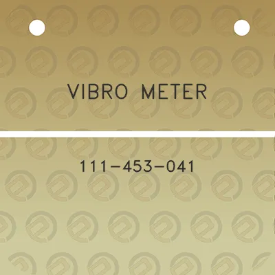 vibro-meter-111-453-041