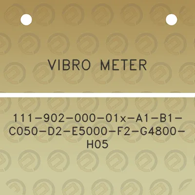 vibro-meter-111-902-000-01x-a1-b1-c050-d2-e5000-f2-g4800-h05