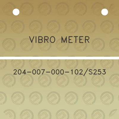 vibro-meter-204-007-000-102s253