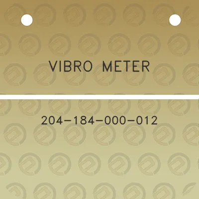 vibro-meter-204-184-000-012