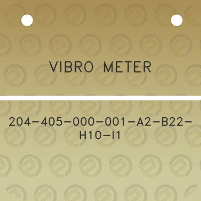 vibro-meter-204-405-000-001-a2-b22-h10-i1