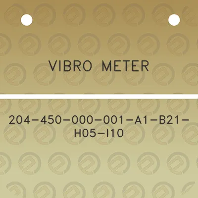 vibro-meter-204-450-000-001-a1-b21-h05-i10