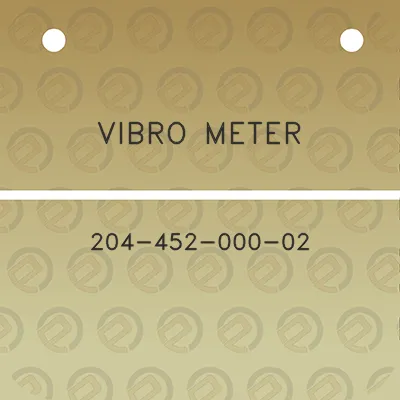 vibro-meter-204-452-000-02