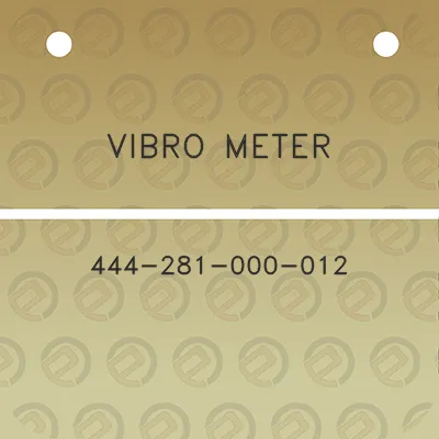 vibro-meter-444-281-000-012