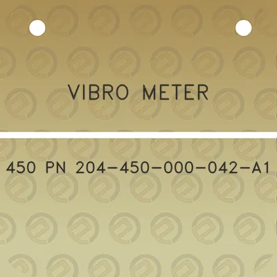 vibro-meter-450-pn-204-450-000-042-a1