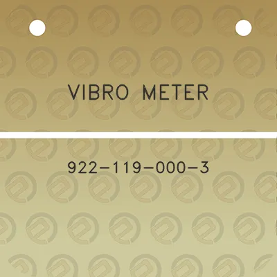 vibro-meter-922-119-000-3