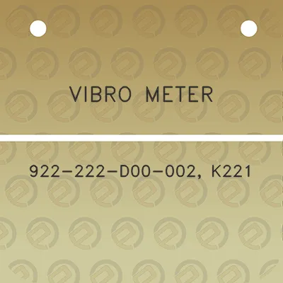 vibro-meter-922-222-d00-002-k221