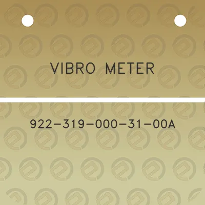 vibro-meter-922-319-000-31-00a