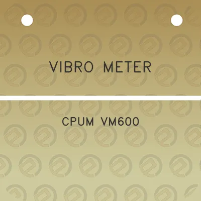 vibro-meter-cpum-vm600