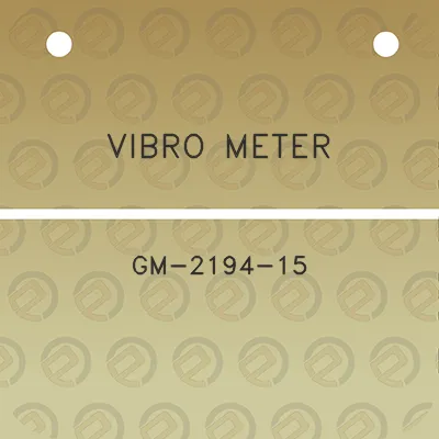 vibro-meter-gm-2194-15