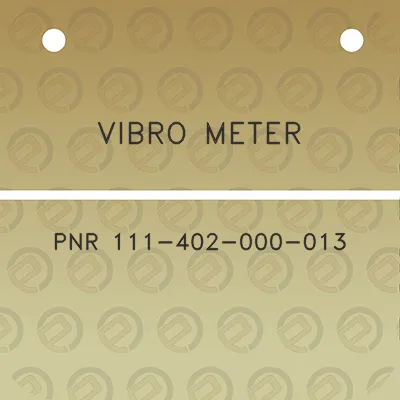 vibro-meter-pnr-111-402-000-013