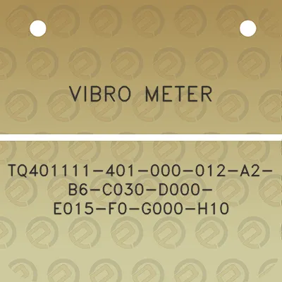 vibro-meter-tq401111-401-000-012-a2-b6-c030-d000-e015-f0-g000-h10