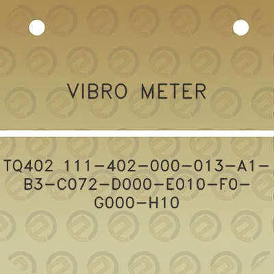 vibro-meter-tq402-111-402-000-013-a1-b3-c072-d000-e010-f0-g000-h10